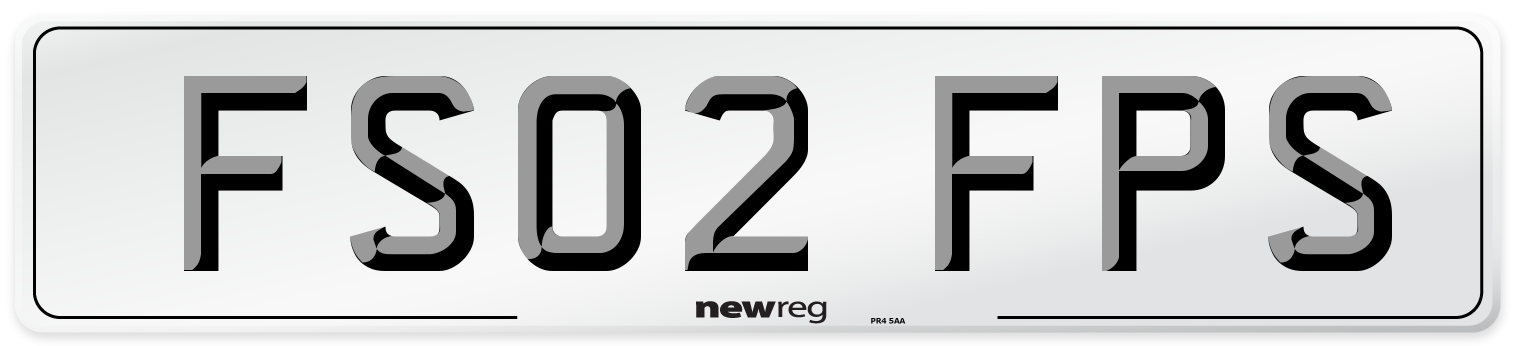 FS02 FPS Number Plate from New Reg